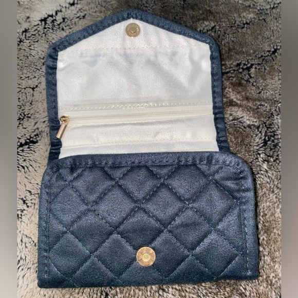 N/A Handbags - New Navy Blue Small Wallet Travel Clutch Cosmetic Makeup Jewelry Storage Bag